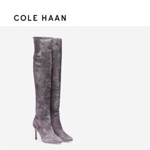 Cole Haan Over-the-Knee Suede Boots in Gray